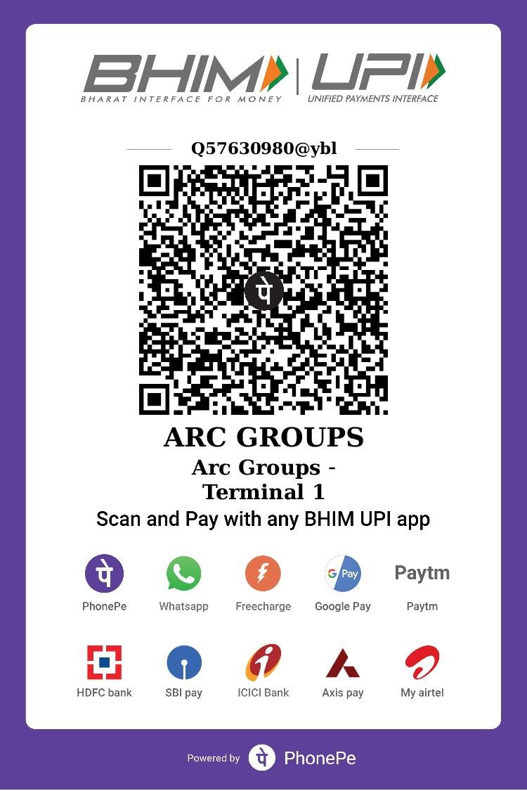 arc groups phonepe qr