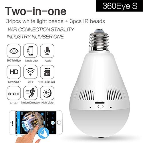Light Bulb Hidden Camera Spy Wireless 360 | V380 8 bulb on camera spy wireless