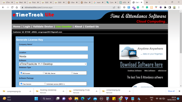 ETimetrack Lite Activation Code License Key | Get #1 Best ESSL Software ...