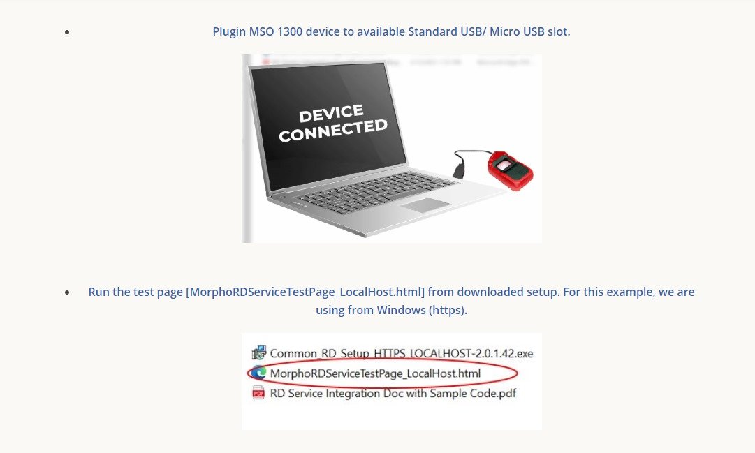 Morpho RD Service Test Page- #1 Best Method To Check It