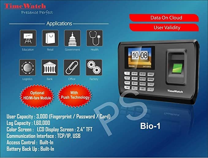 Timewatch Biometric Attendance Machine Bio-1Ac - The Best Versatile Machine 5 timewatch biometric attendance machine bio-1ac 4
