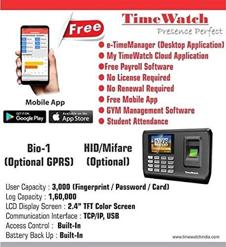 Timewatch Biometric Attendance Machine Bio-1Ac - The Best Versatile Machine 7 timewatch biometric attendance machine bio-1ac 6