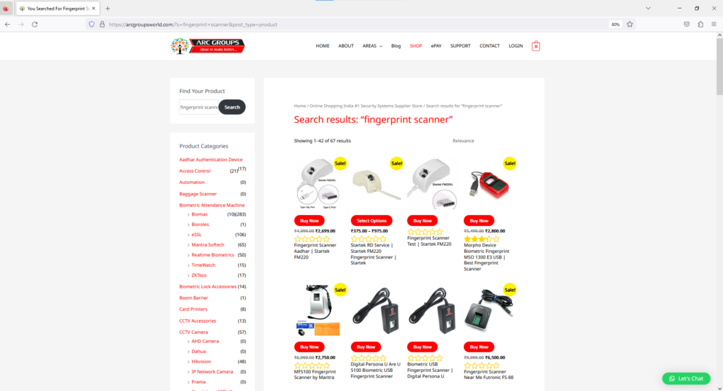 fingerprint scanner flipkart