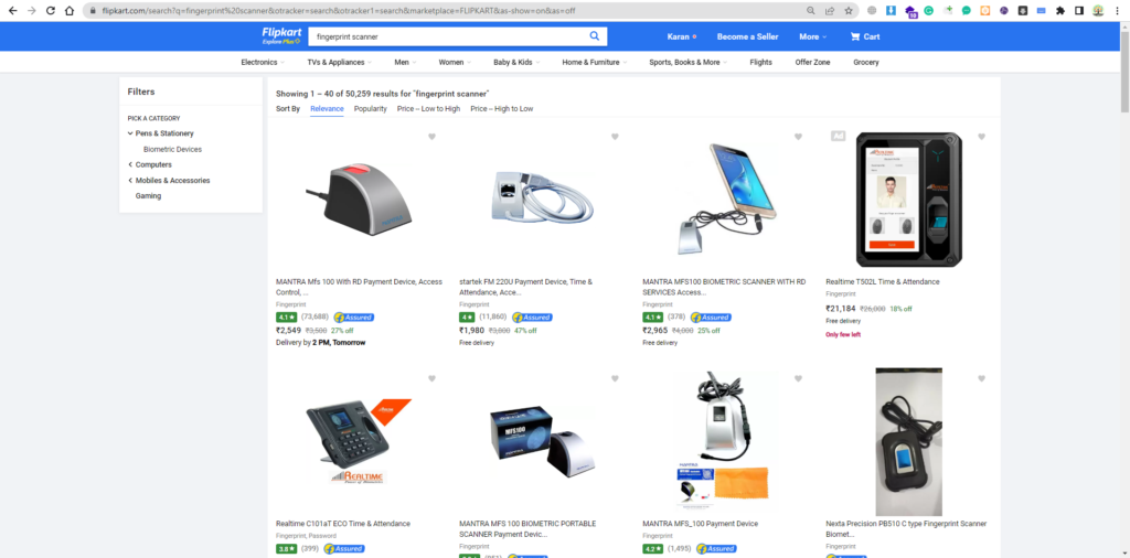 flipkart fs page