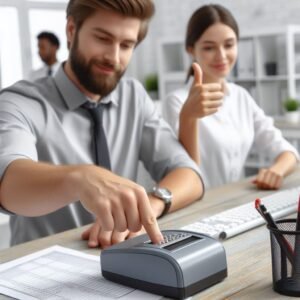 thumb machine attendance in office (1)