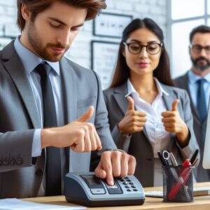 thumb machine attendance in office (4)