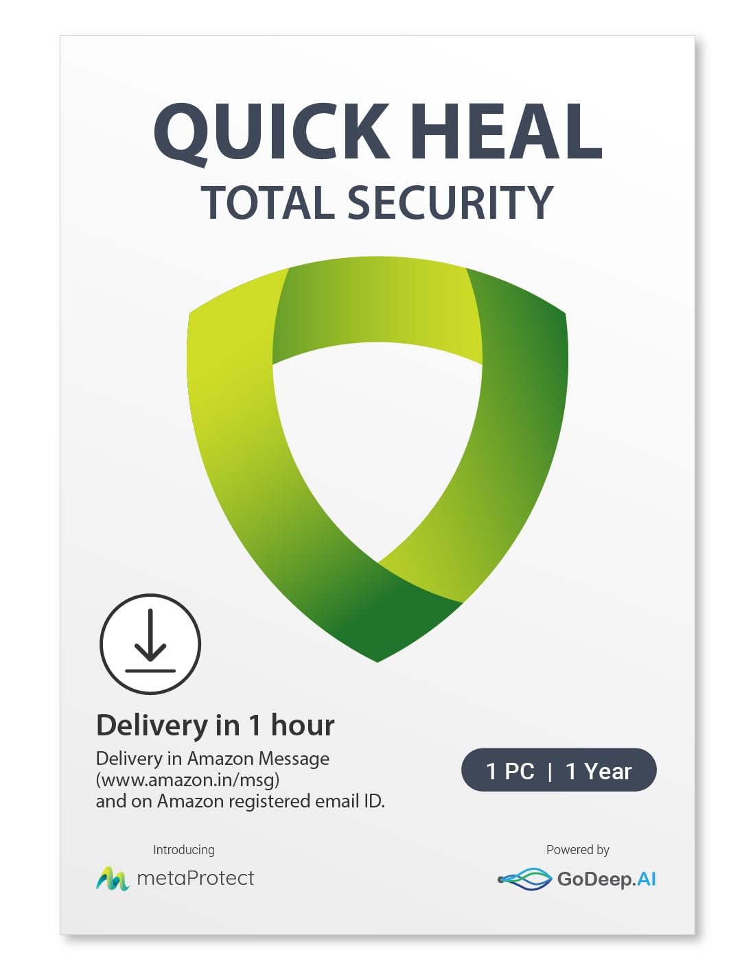 Quick Heal Installer Total Security Antivirus Software – 1 User, 1 Year | Top 3 Ai Features | Win Pc Protection, Parental Control &Amp; Safe Banking – Email Delivery 1 quick heal installer 1p1y
