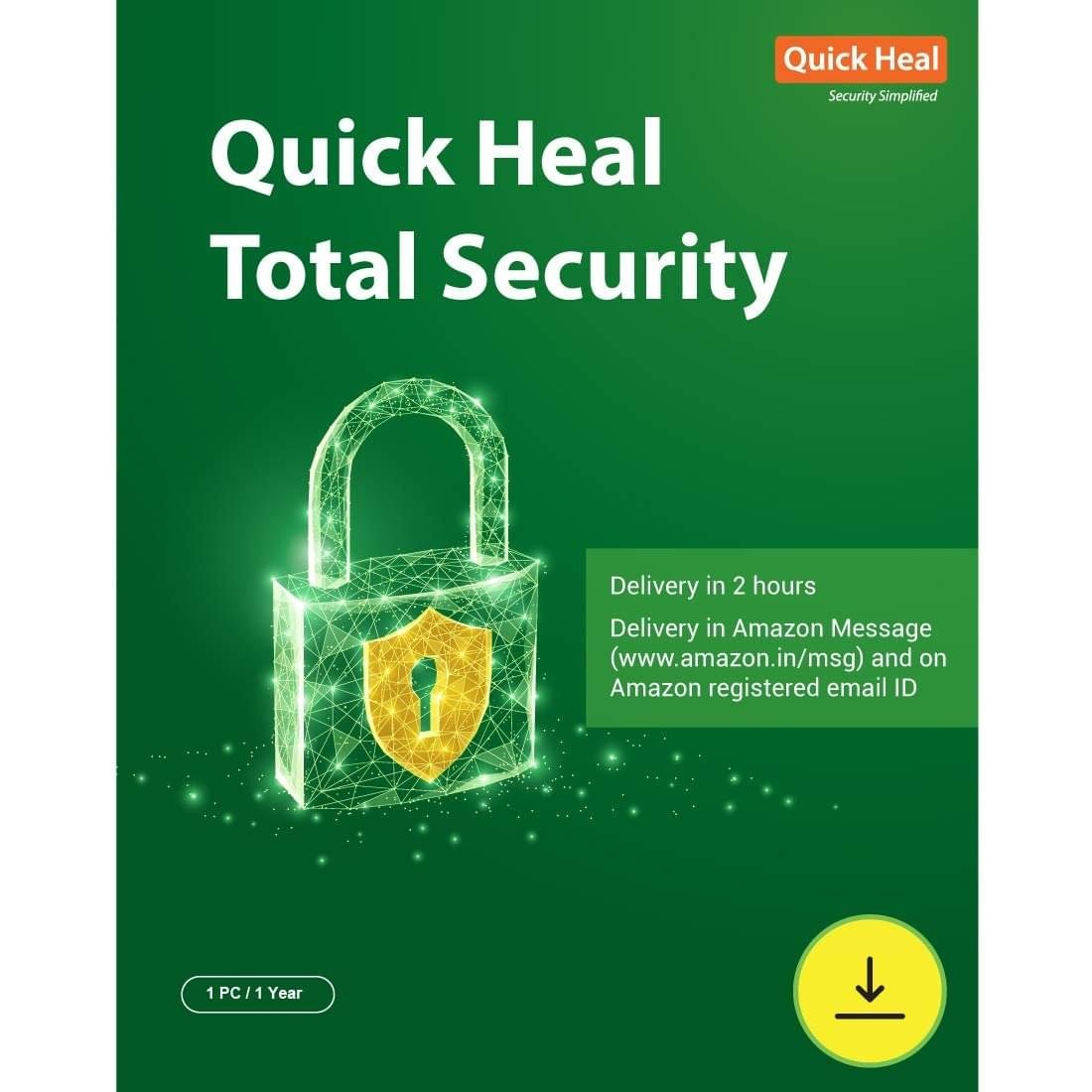 quick heal total security key free standard 1 user (3yr)